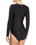 A Cut Above Long-Sleeve One-Piece Swimsuit