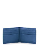House Check & Leather Hipfold Wallet, Storm Blue