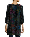 Tappa Floral-Print Velvet Tunic 