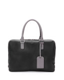 Leather Zip Computer Case, Black