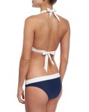 Cape Cod Striped Hipster Swim Bottom, Navy