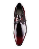 Arca Patent Leather Derby Shoe, Raspberry