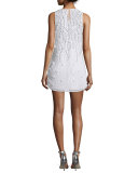 Sleeveless Sequined Cocktail Dress, White 