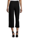 Finesse Crepe Cropped Pants, Black
