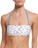 Cayman Striped Tankini Swim Top with Bandeau