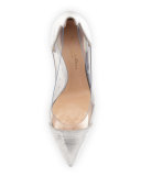 Plexi Velvet Illusion 105mm Pump, Silver