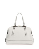 Granada Bugatti Satchel Bag, White/Black