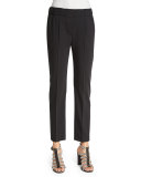 Slim-Leg Ankle Pants, Black