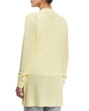 Long Organic Linen Cardigan with Pockets 