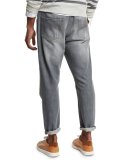 Leisure-Fit Distressed Denim Jeans, Gray