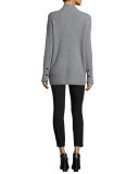 Dale Ribbed Wool Sweater, Light Gray