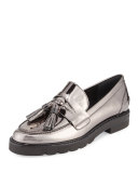 Manila Leather Tassel Loafer, Iron