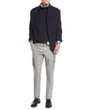 Jersey Long-Sleeve Sport Shirt, Pale Blue