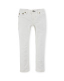 Jemma Cotton Skinny Jeans, White, Size 2-6X