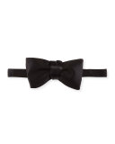 Satin Self-Tie Bow Tie, Black