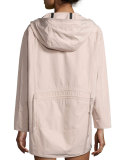 Pulsatille Hooded Canvas Jacket, Blush