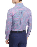 Mini-Check Woven Sport Shirt, Blue