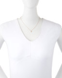 Rose Gold White Diamond Teardrop Necklace