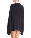 Love Oversized Crewneck Sweater, Navy