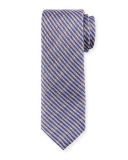 Open-Weave Plaid Silk Tie