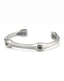 Men's 10.5mm Anvil Cuff Bracelet with Black Diamonds