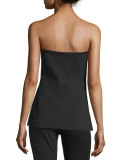 Foxglove Strapless Ponte Tunic, Black
