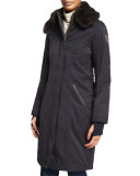 Lady Taylor Coat with Removable Fur Collar 