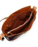 Gemini Link Belted Eel-Stripe Shoulder Bag, Multicolor