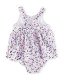 Floral Ruffle One-Piece Swim Dress, Multicolor, Size 12-24 Months