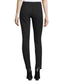 Slim Ponte Pants, Petite, Charcoal 