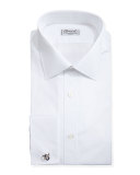 Solid Poplin French-Cuff Shirt, White