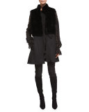 Folkloric Jacquard Cropped Pants, Caviar