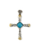 Chrysocolla Doublet Cross Pendant