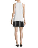 Lamb Leather Pleated Skirt