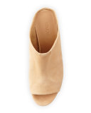 Petra Suede Block-Heel Mule Sandal