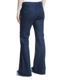 Mid-Rise Flare-Leg Jeans, Indigo
