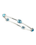 Five-Stone Bangle, Blue Topaz
