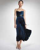 Sleeveless Crisscross-Back Midi Dress, Navy
