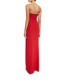 Strapless Tech Cady Gown, Red