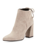 Grandiose Suede Pointed-Toe Bootie, Topo