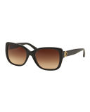 Gradient Squared Cat-Eye Sunglasses
