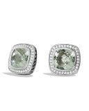 Albion Earrings with Prasiolite and Diamonds