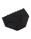 Double Take Tulip Lace Bikini Briefs, Black