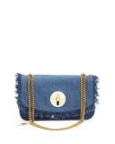 Lois Denim Flap Crossbody Bag, Denim