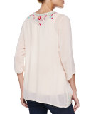 Priscilla Embroidered Tunic, Petite 