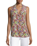 Adalyn Sleeveless Floral-Print Top, Happy Pink/ Multi