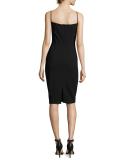 Chantal Sleeveless Ponte Sheath Dress, Black
