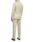 Colosseo Solid Two-Piece Wool Suit, Tan