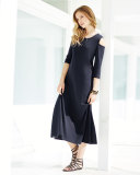 Cold-Shoulder A-line Jersey Maxi Dress, Petite