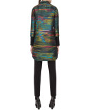 Printed Half-Zip Tunic, Northern Lights
